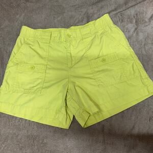 GAP Neon Green Cargo Shorts Size 6 Utility Pocket Summer Lightweight